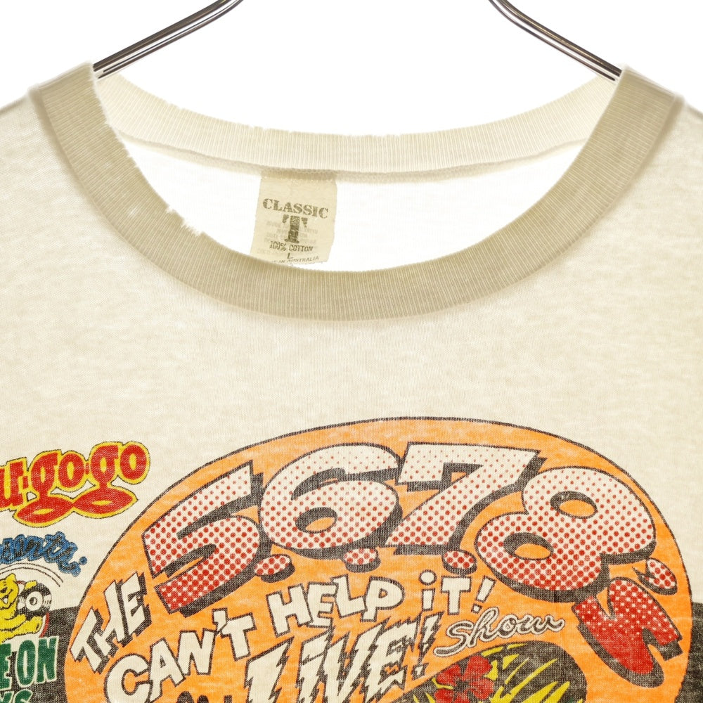 VINTAGE(ヴィンテージ) 00s VINTAGE THE5678's ヴィンテージ プリント クルーネック 半袖Tシャツ カットソー ホワイト