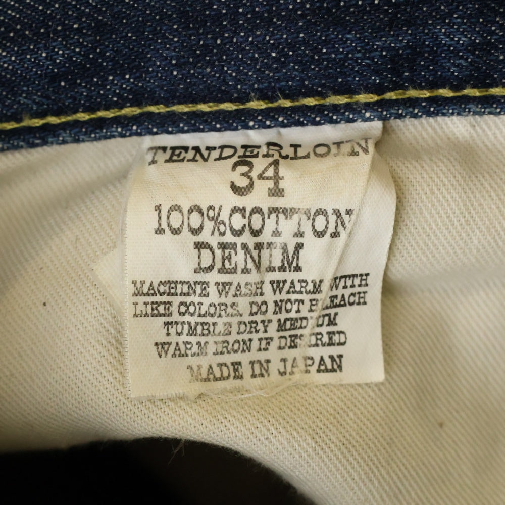 TENDERLOIN(テンダーロイン) T-RIDERS E DENIM PANTS K7 シンチバック ボタンフライ デニムパンツ インディゴ