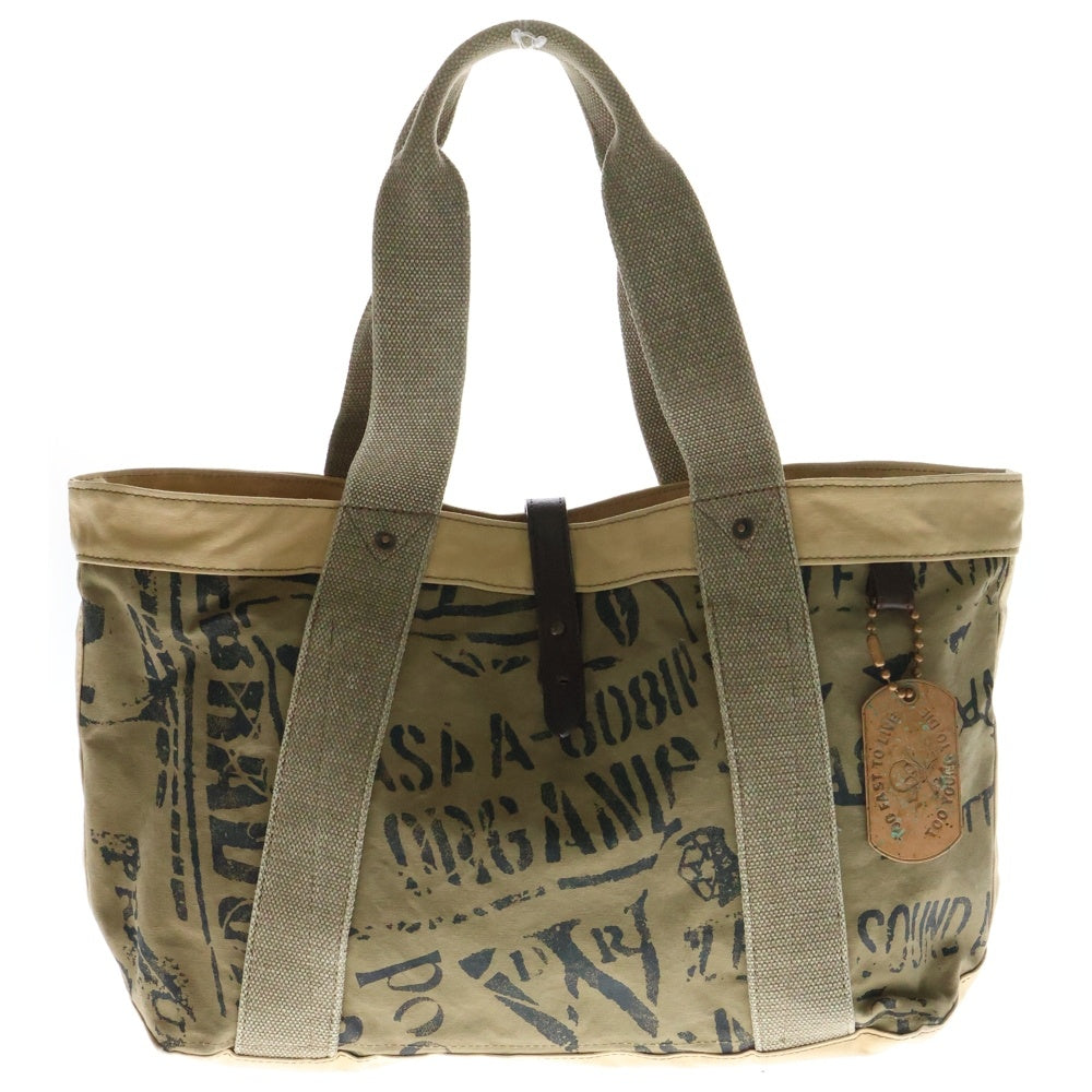 Vivienne Westwood MAN(ヴィヴィアンウエストウッドマン) コットン グラフィティ トートバッグ ハンドバッグ ベージュ