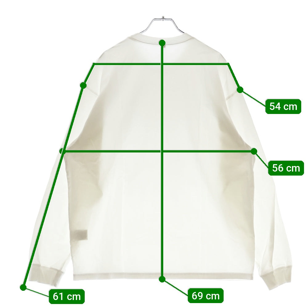 ATTACHMENT(アタッチメント) コットン クルーネック 長袖Tシャツ カットソー ホワイト AJ22-054