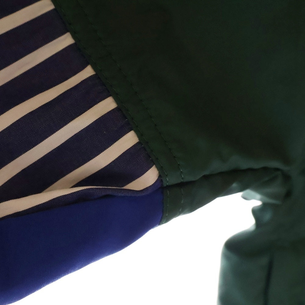 Sacai(サカイ) 21AW Cotton Poplin Shirt コットン ポプリン ストライプ ジップアップ フーデッド シャツ ジャケット ブルー 21-02582M