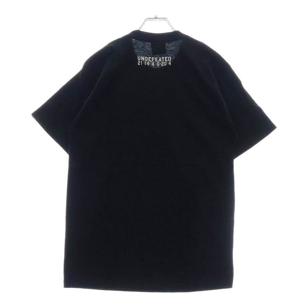 UNDEFEATED(アンディフィーテッド) No Guts No Glory プリント 半袖Tシャツ カットソー ブラック