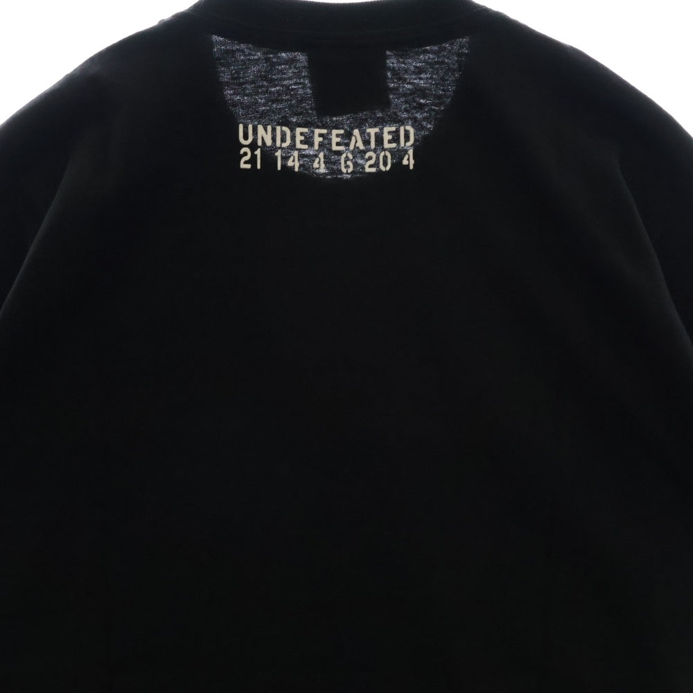 UNDEFEATED(アンディフィーテッド) No Guts No Glory プリント 半袖Tシャツ カットソー ブラック