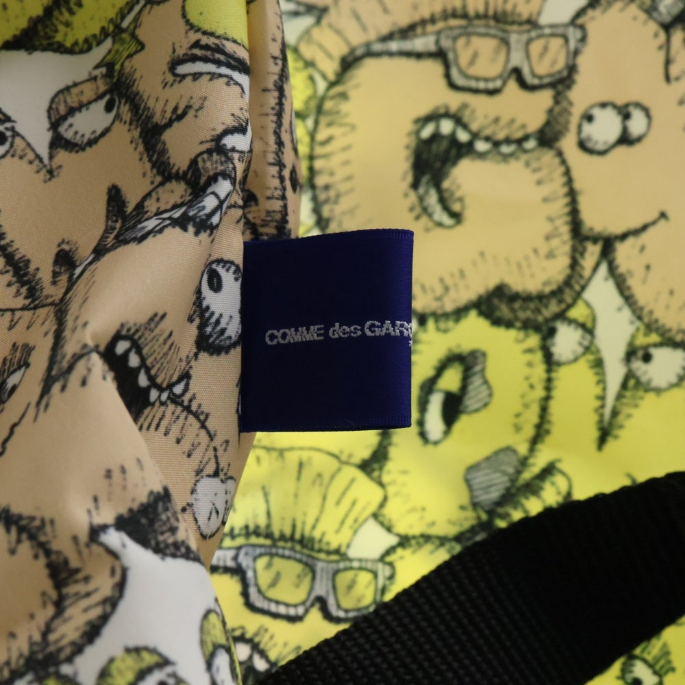 COMME des GARCONS SHIRT(コムデギャルソンシャツ) 21AW ×KAWS PATTERN PRINTED BAG カウズ パターンプリント ワンショルダーバッグ イエロー FH-K201-W21-2