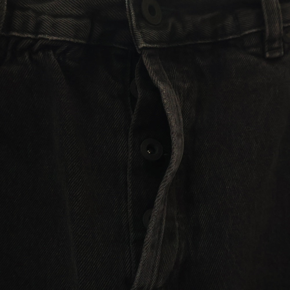 OFF-WHITE(オフホワイト) 18SS LOW CROTCH DENIM COTTON JEANS ロークロッチ テーパード デニムパンツ ブラック OMYA005S18812028