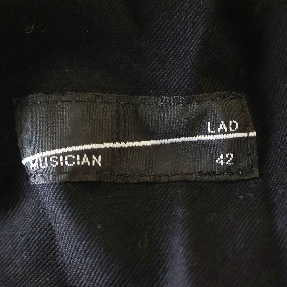 LAD MUSICIAN(ラッドミュージシャン) 24SS WEATHER OVER PANTS コットン ウェザークロス オーバー パンツ ブラック 2124-511