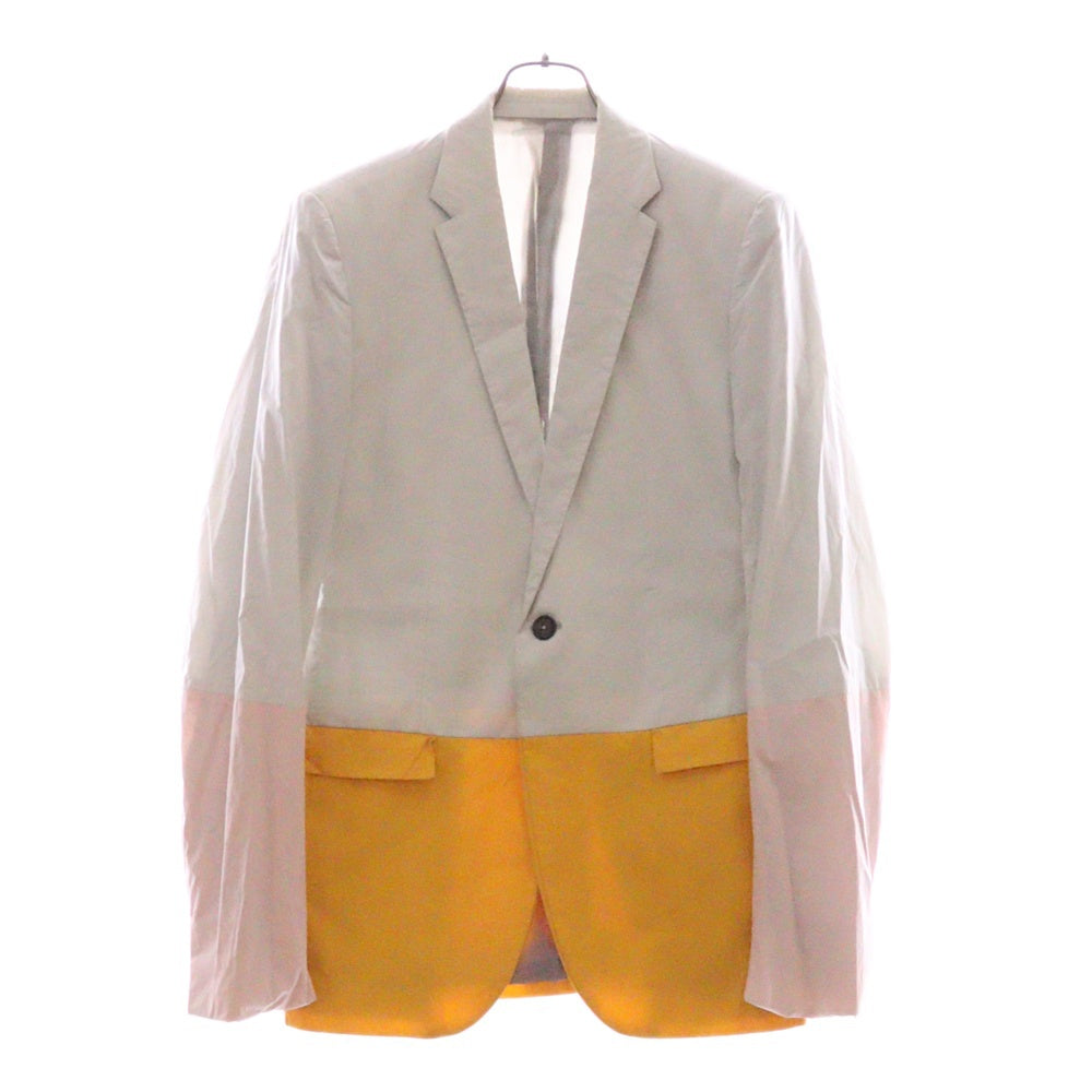 JIL SANDER(ジルサンダー) カラー切り替え 1B シングル テーラード ジャケット グレー/マルチ 20091M00259