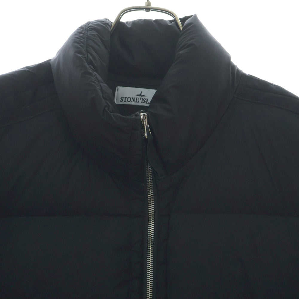 STONE ISLAND(ストーンアイランド) 23AW ロゴワッペン ジップアップ ナイロン ダウンジャケット ブラック 791544028