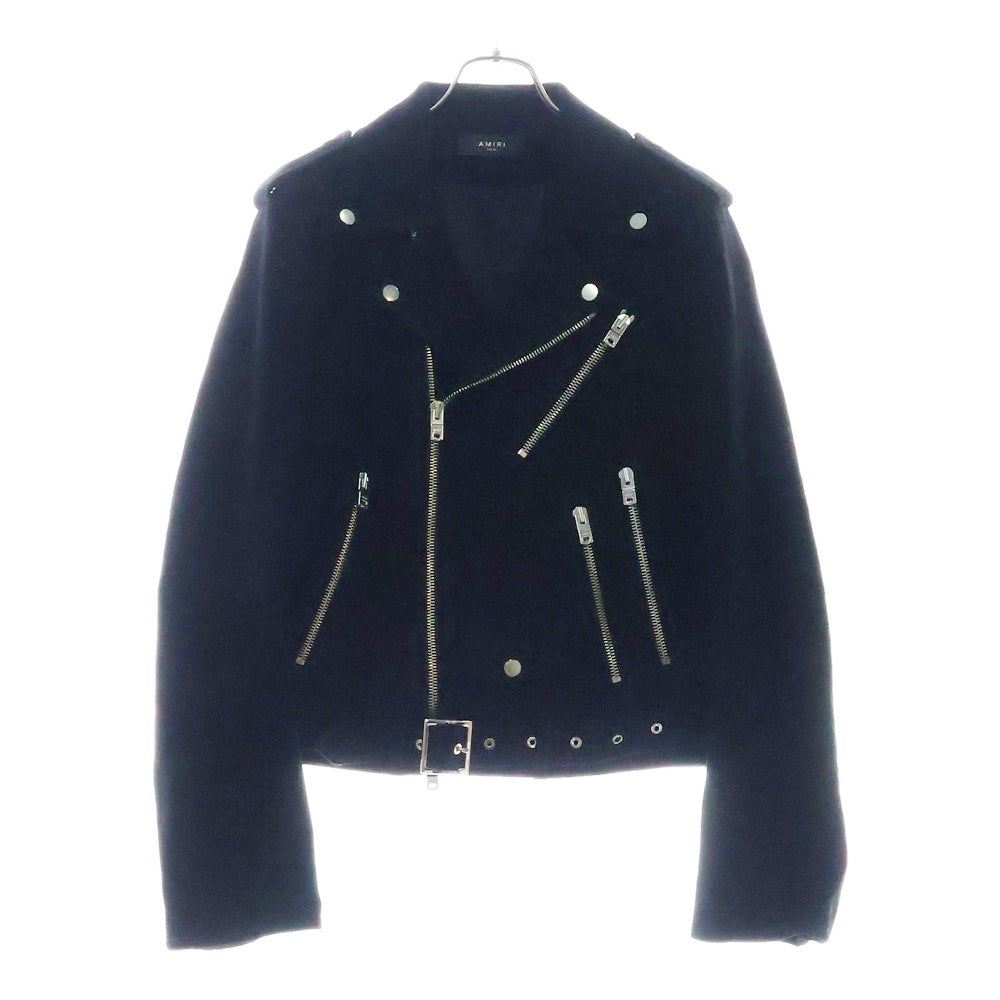 AMIRI(アミリ) 21AW Perfecto Suede Jacket スウェードレザー ダブルライダースジャケット ブラック MLJ014