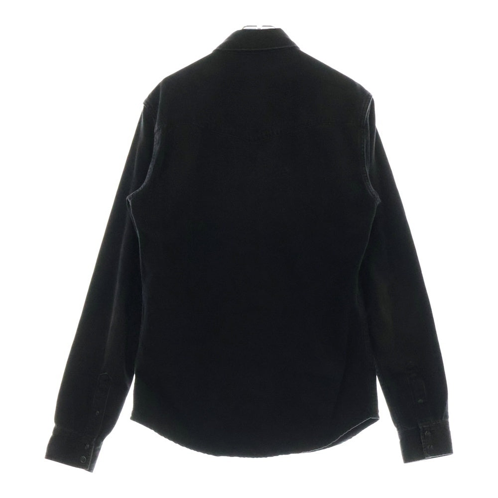 ALLSAINTS(オールセインツ) ORBIT DENIM SHIRT オービットデニムシャツ フロントポケット 長袖シャツ ブラック MS165L AS141368R