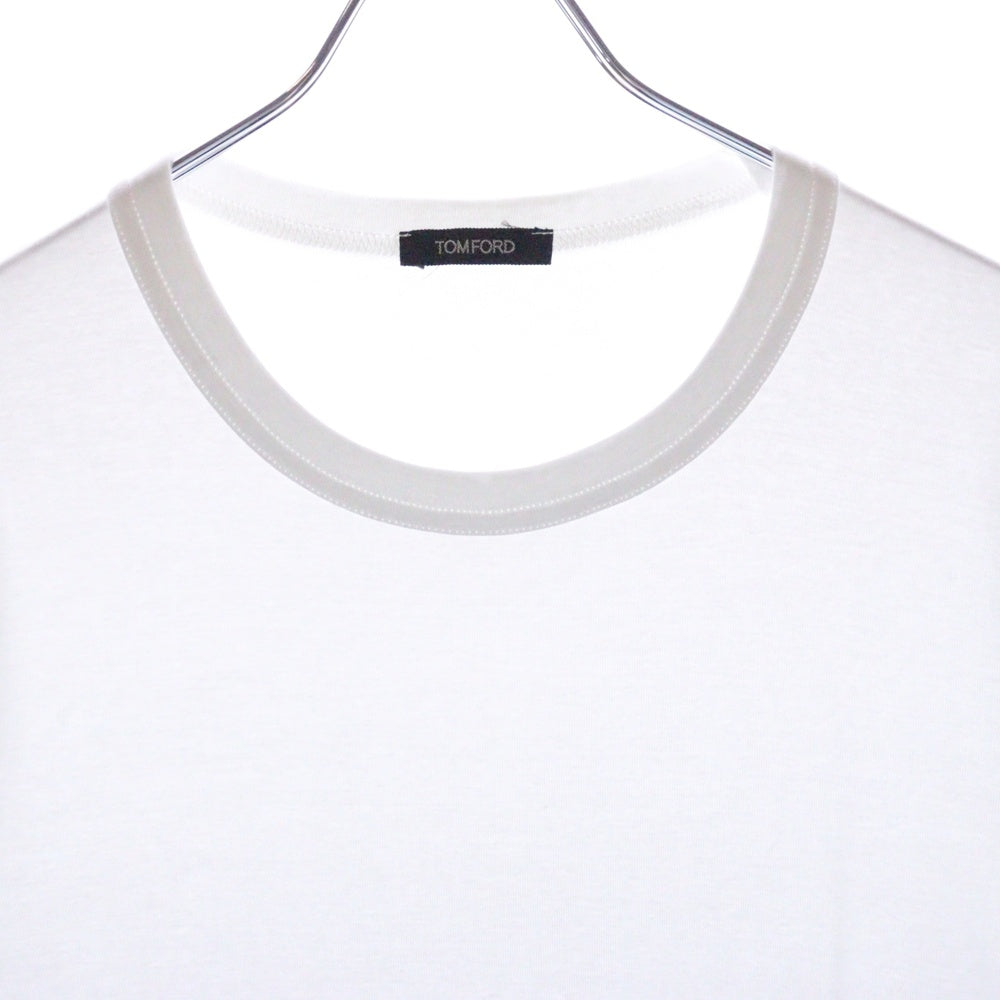 TOM FORD(トムフォード) クルーネック半袖Tシャツ カットソー ホワイト T4M08-104