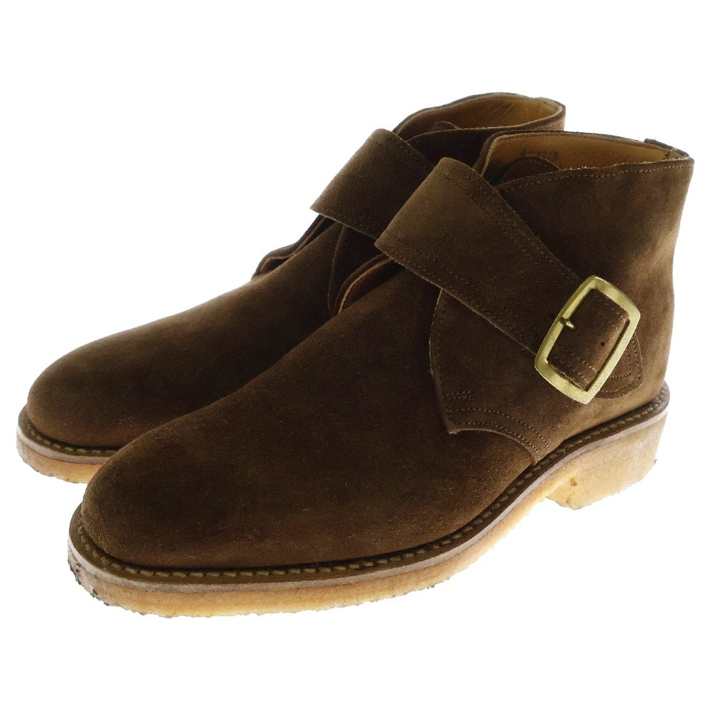 Tricker's(トリッカーズ) モンクストラップ スエードブーツ ブラウン L5102-1