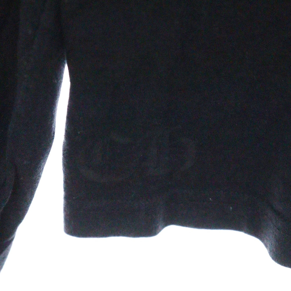 CHROME HEARTS(クロムハーツ) Neck Logo Floral Cross L/S Tee ネックロゴ フローラルクロス アームロゴプリント ロングスリーブTシャツ 長袖カットソー ブラック