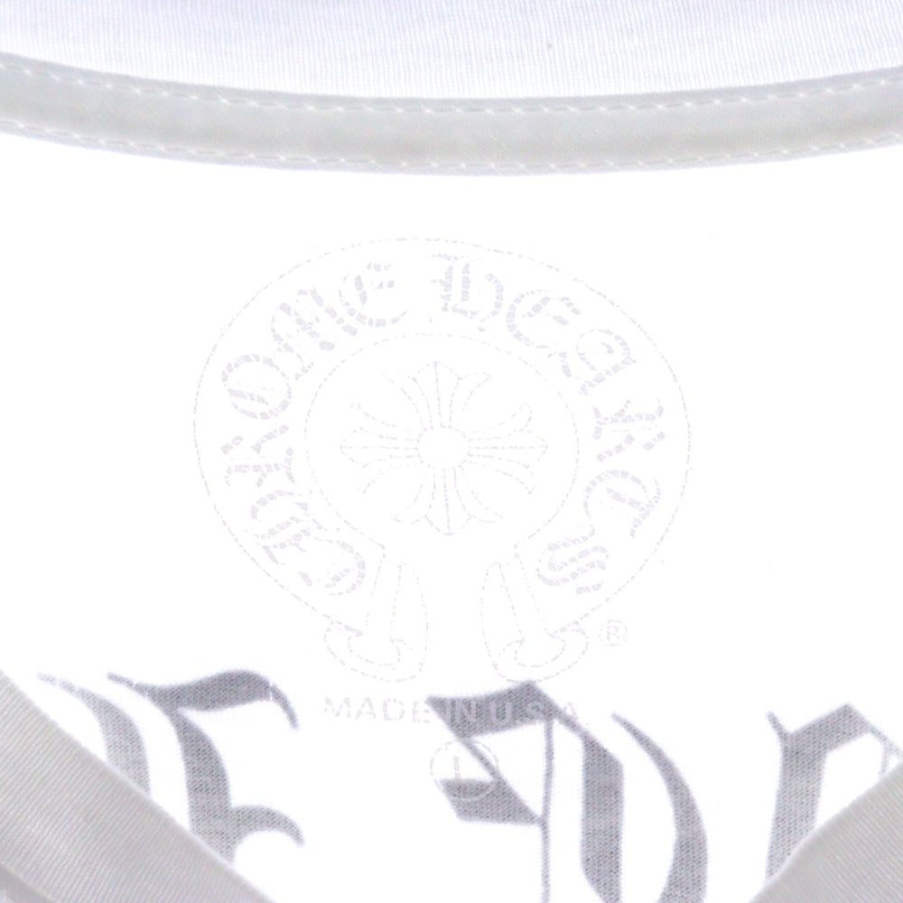 CHROME HEARTS(クロムハーツ) CH L S 1 バックアーチロゴプリント USA 長袖Tシャツ ロングスリーブカットソー ホワイト