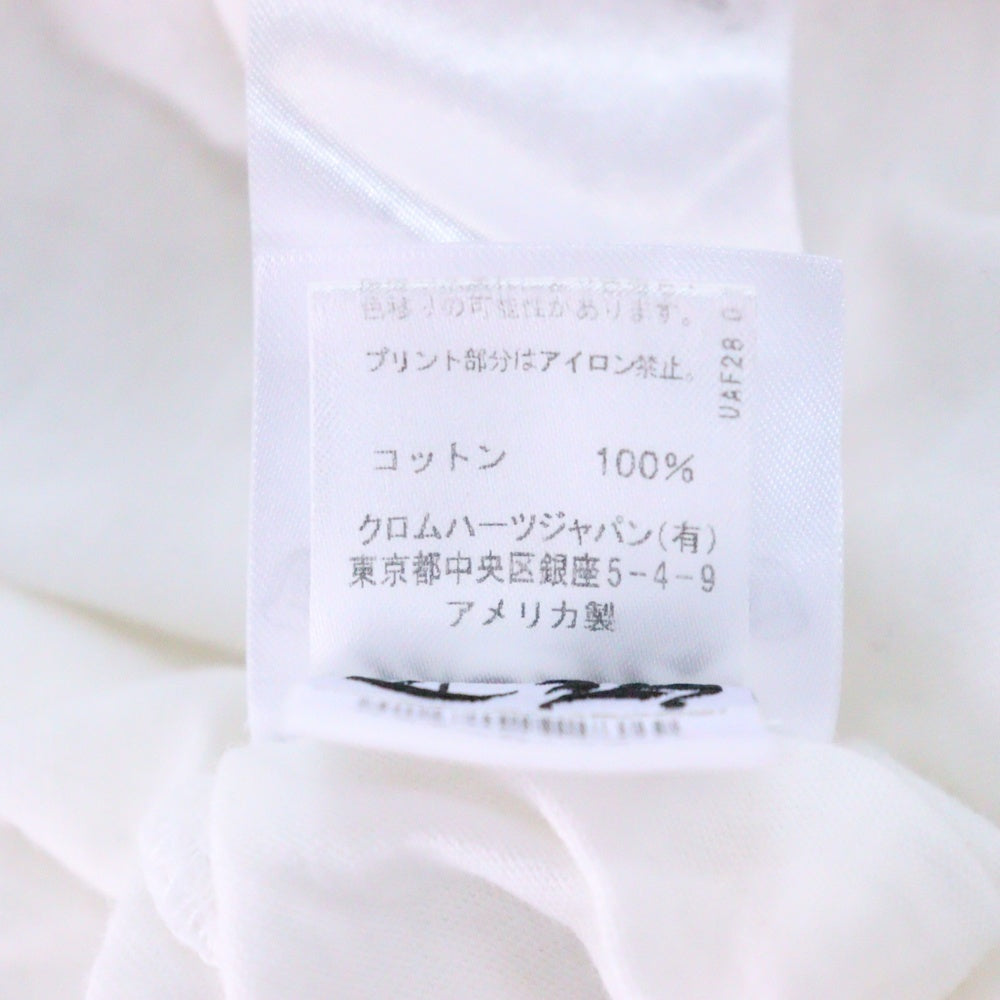 CHROME HEARTS(クロムハーツ) CH L S 1 バックアーチロゴプリント USA 長袖Tシャツ ロングスリーブカットソー ホワイト