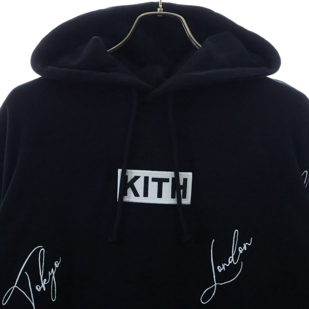 KITH(キス) 21AW City Script Hoodie シティ スクリプト フーディー スウェット プルオーバー パーカー ブラックKHM030347