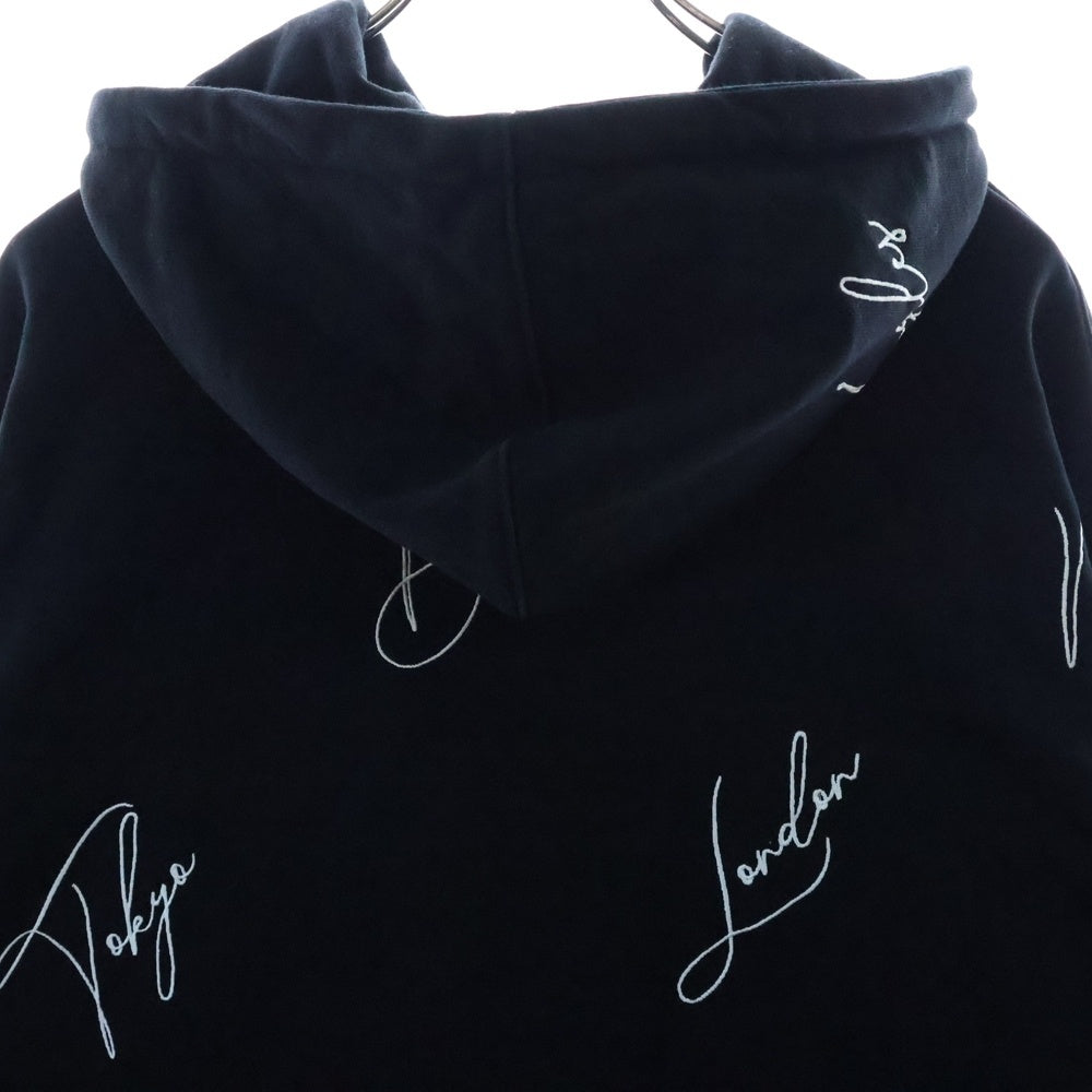 KITH(キス) 21AW City Script Hoodie シティ スクリプト フーディー スウェット プルオーバー パーカー ブラックKHM030347