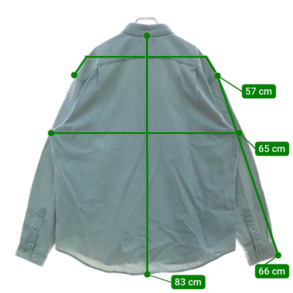 SUPREME(シュプリーム) 24AW Small Box Shirt Rinsed Denim スモールボックスロゴ デニム 長袖シャツ ライトブルー