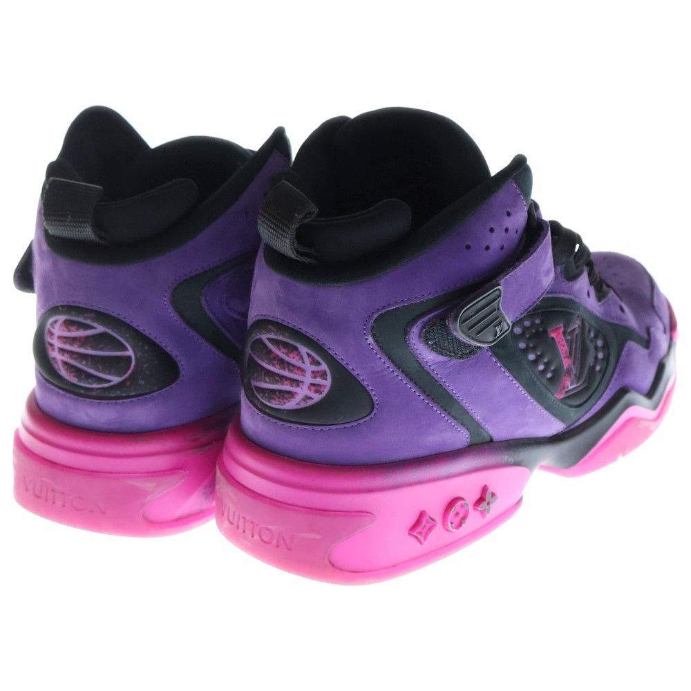 LOUIS VUITTON(ルイヴィトン) 22AW LV Trainer 2 トレイナーライン ハイカットスニーカー ブラック/パープル GO0272