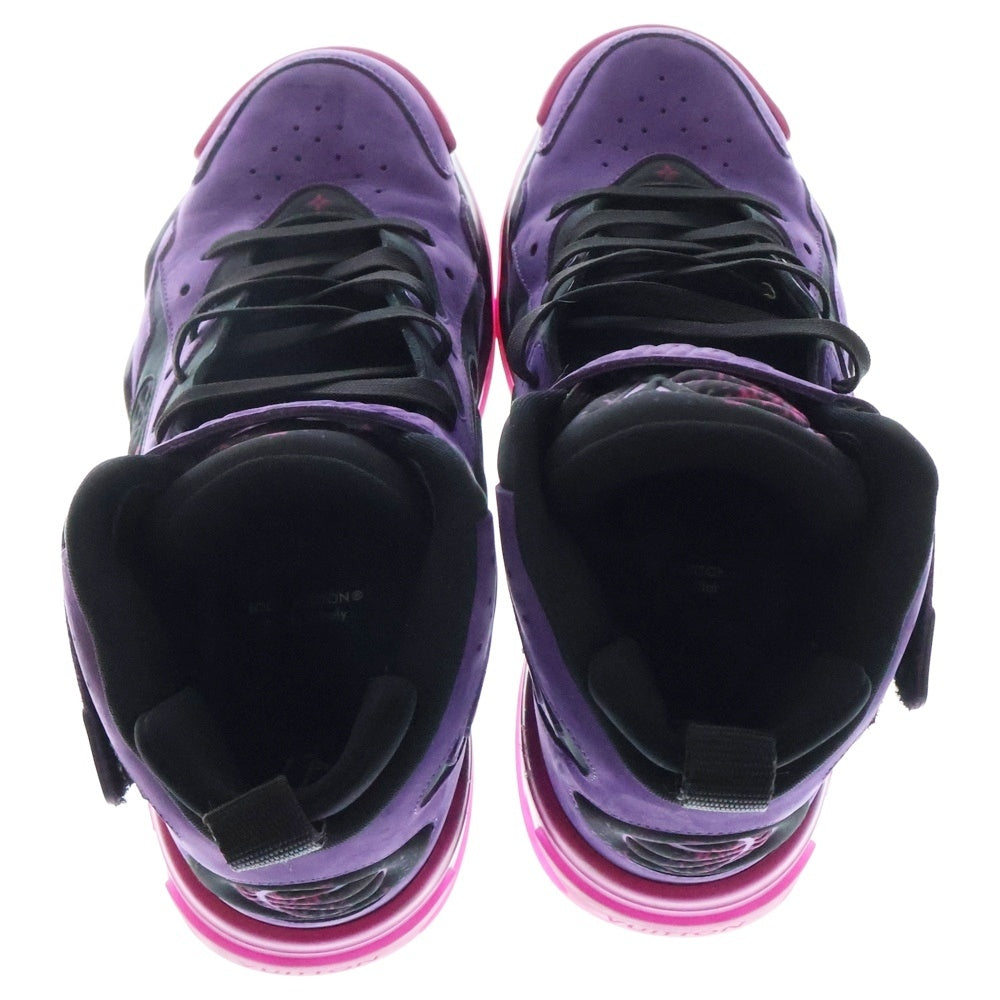 LOUIS VUITTON(ルイヴィトン) 22AW LV Trainer 2 トレイナーライン ハイカットスニーカー ブラック/パープル GO0272