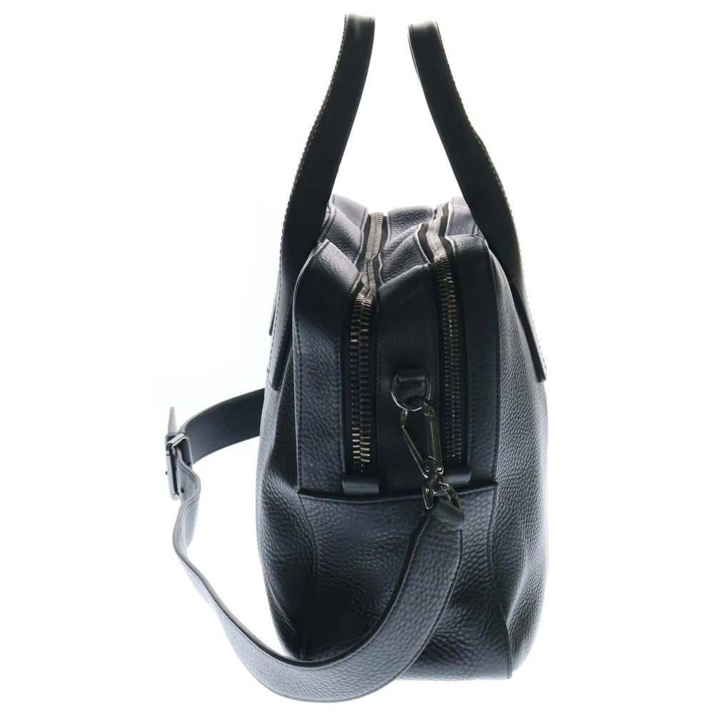 CHRISTIAN LOUBOUTIN(クリスチャンルブタン) FREDO 2WAY レザー ブリーフケース ビジネスバッグ ハンドバッグ トートバッグ ブラック 3155121