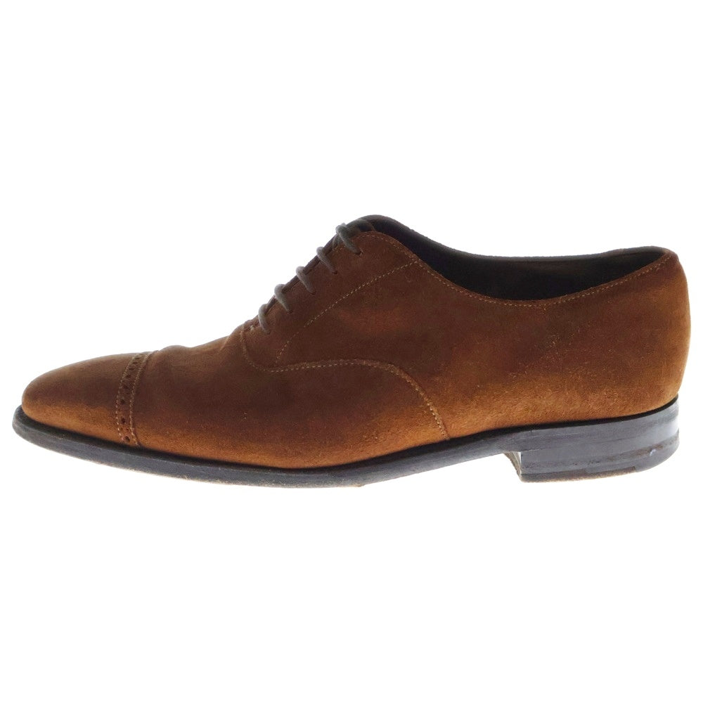 CHEANEY(チーニー) メダリオン ストレートチップ スウェードレザー ビジネスシューズ ブラウン