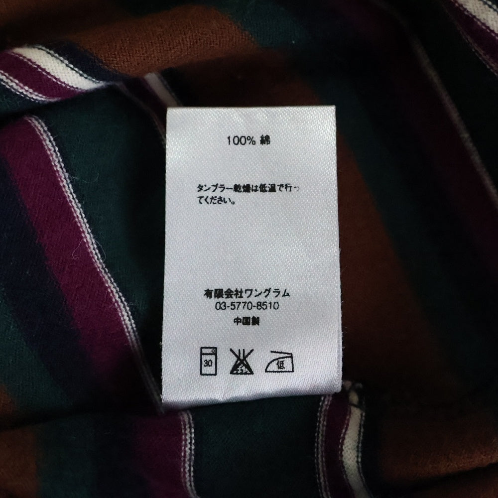 SUPREME(シュプリーム) 15AW Multi Stripe L/S Top クラシックロゴ刺繍 ボーダー クルーネック 長袖Tシャツ カットソー マルチ