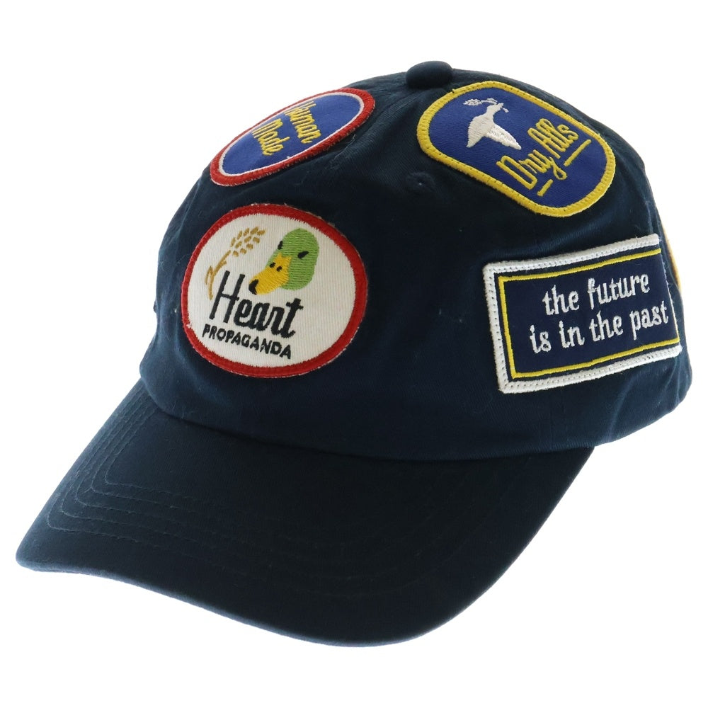 HUMAN MADE(ヒューマンメイド) Twill 6Panel Cap ワッペン ロゴ ツイル 6パネル キャップ 帽子 ネイビー