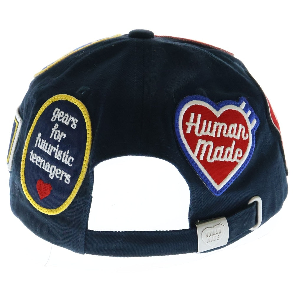 HUMAN MADE(ヒューマンメイド) Twill 6Panel Cap ワッペン ロゴ ツイル 6パネル キャップ 帽子 ネイビー