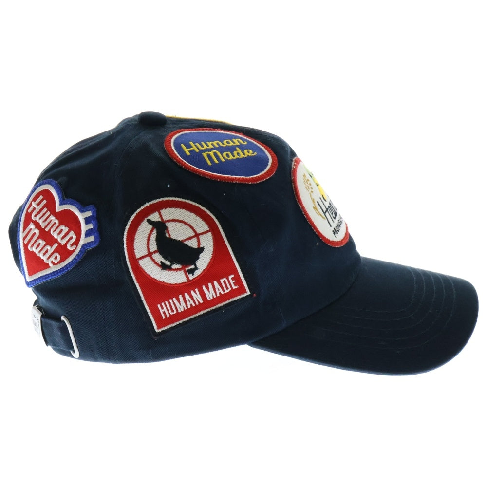 HUMAN MADE(ヒューマンメイド) Twill 6Panel Cap ワッペン ロゴ ツイル 6パネル キャップ 帽子 ネイビー