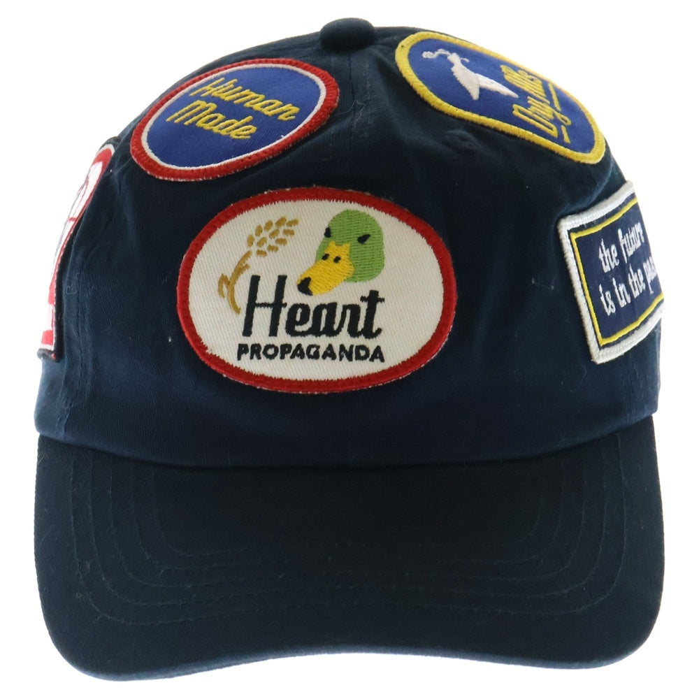 HUMAN MADE(ヒューマンメイド) Twill 6Panel Cap ワッペン ロゴ ツイル 6パネル キャップ 帽子 ネイビー