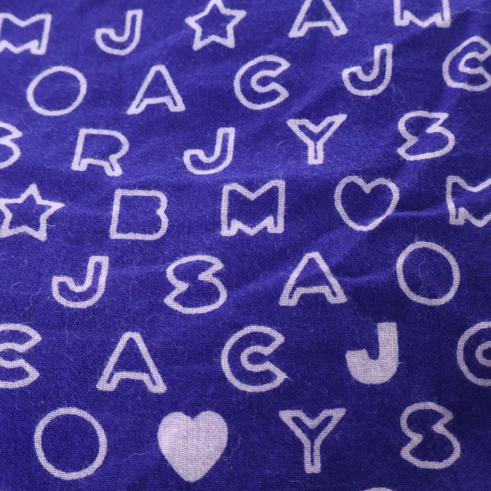 MARC BY MARC JACOBS(マーク バイ マーク ジェイコブス) 総柄 フリンジ ストール マフラー ブルー レディース