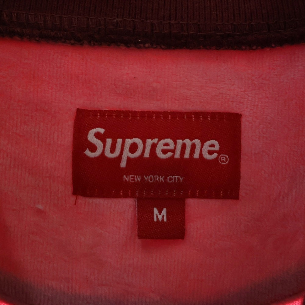 SUPREME(シュプリーム) 22AW Paneled Velor L/S Polo パネル ベロア 長袖ポロシャツ バーガンディ