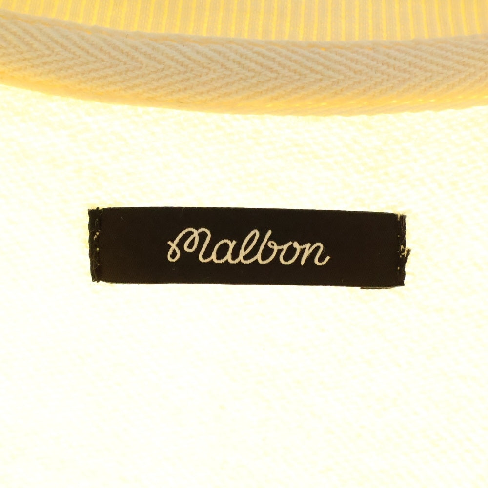 MALBON GOLF(マルボン ゴルフ) Torrey Pines Crewneck Sweatshirt 刺繍 クルーネック スウェット トレーナー アイボリー/ネイビー