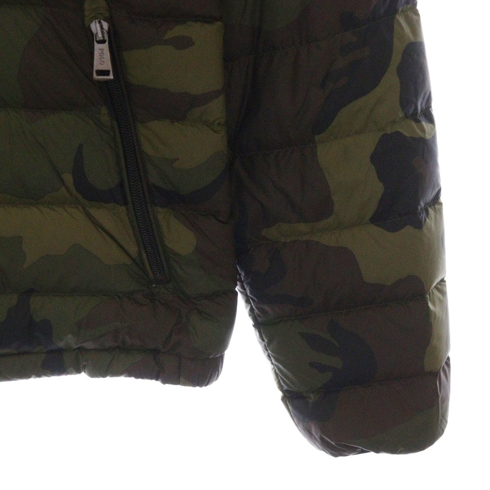 POLO RALPH LAUREN(ポロラルフローレン) Camo Lightweight Down Jacket カモフラ ライトウェイト ナイロン ダウンジャケット カーキ 710717000001
