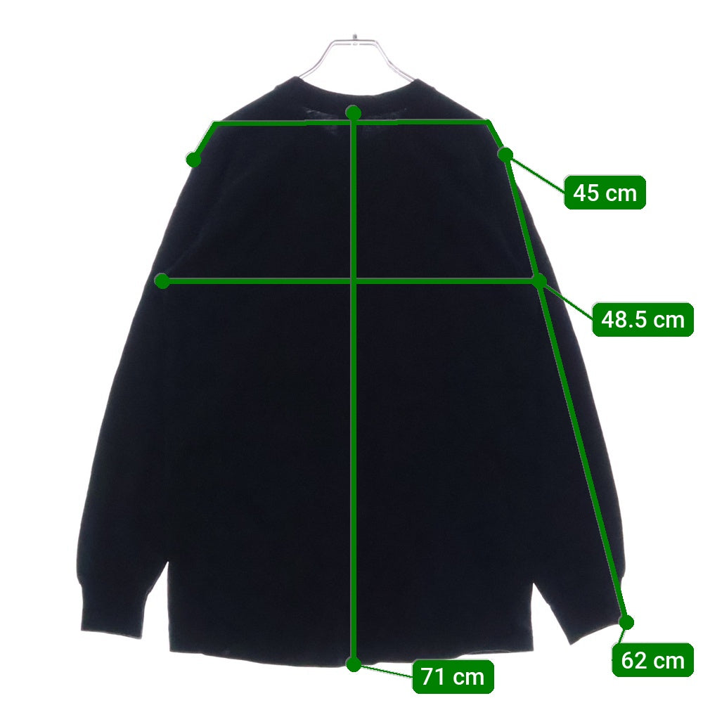 SUPREME(シュプリーム) 21AW ×THRASHER Multi Logo L/S Tee マルチロゴ プリント クルーネック 長袖Tシャツ カットソー ブラック