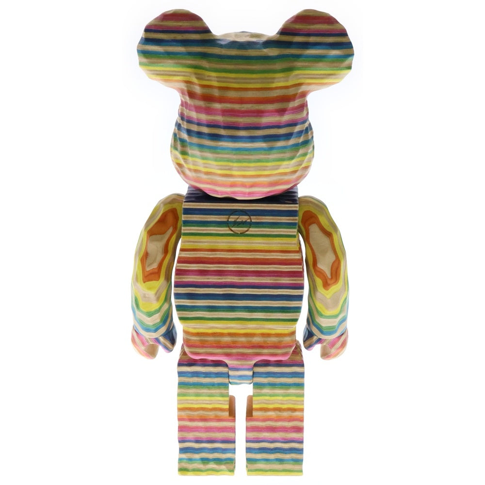 MEDICOM TOY(メディコムトイ) 2G EXCLUSIVE BE@RBRICK カリモク 400% carved wooden フラグメント ×HAROSHI ベアブリック ホビー カーヴドウッデン 人形 フィギュア マルチカラー
