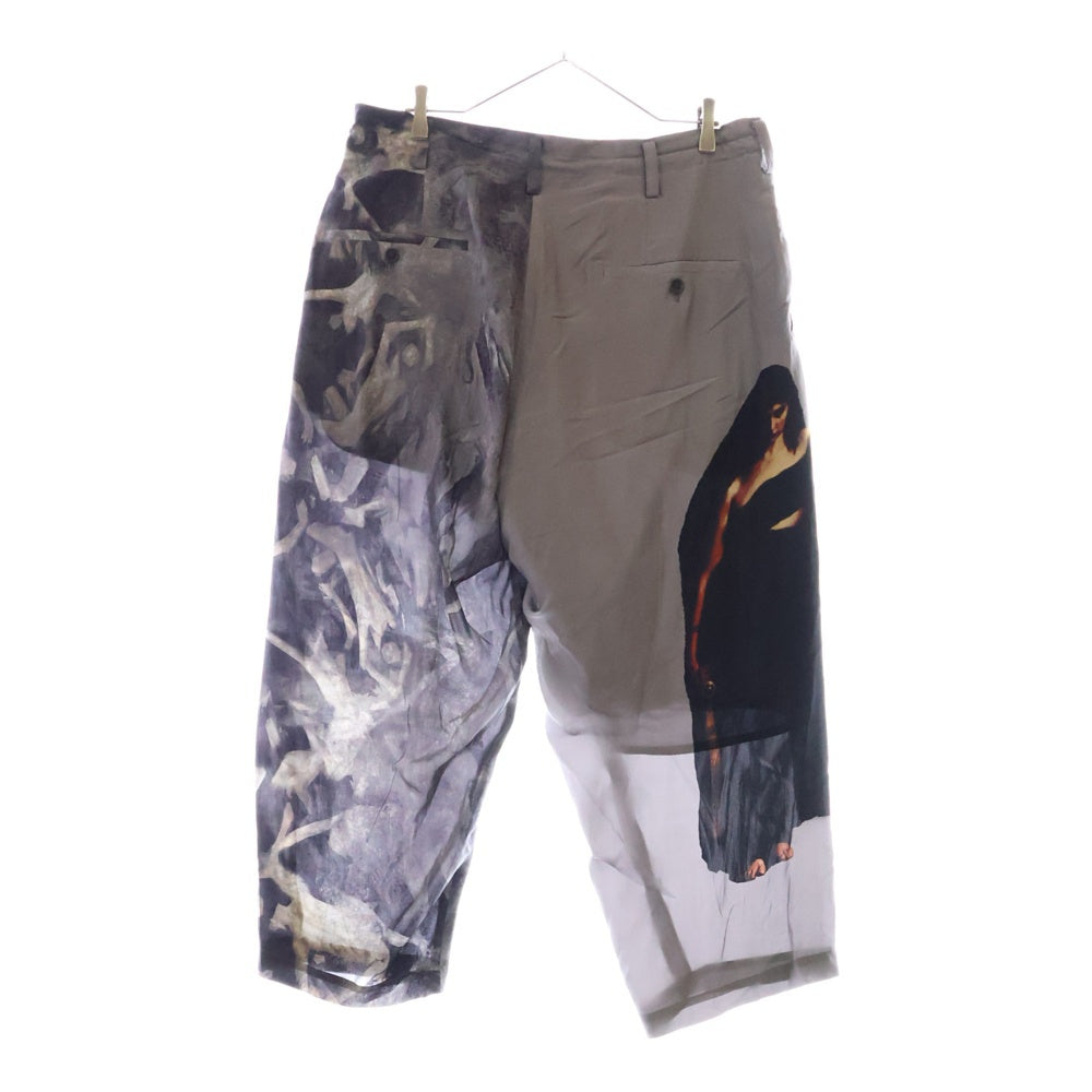 Yohji Yamamoto POUR HOMME(ヨウジヤマモト プールオム) 24SS HELL PRINT PANTS ヘルプリントパンツ グレー HS-P69-811