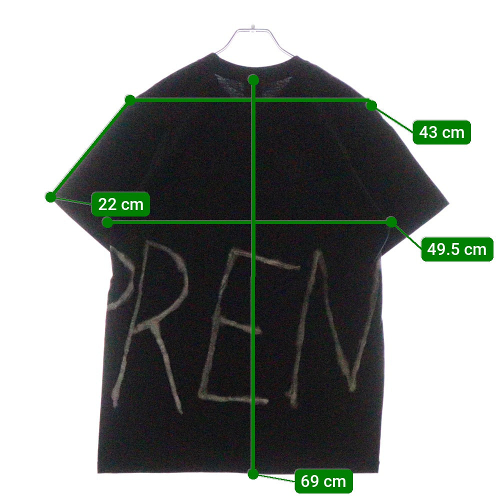 SUPREME(シュプリーム) 25SS Painted Tee ペインテッド ロゴプリント クルーネック 半袖Tシャツ カットソー ブラック