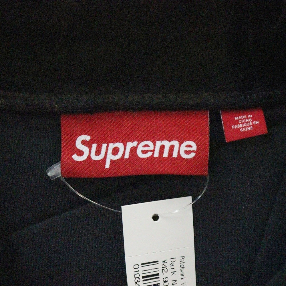SUPREME(シュプリーム) 25SS Patchwork Velour Track Jacket パッチワーク ベロア ロゴ刺繍 ジップアップ トラックジャケット マルチ