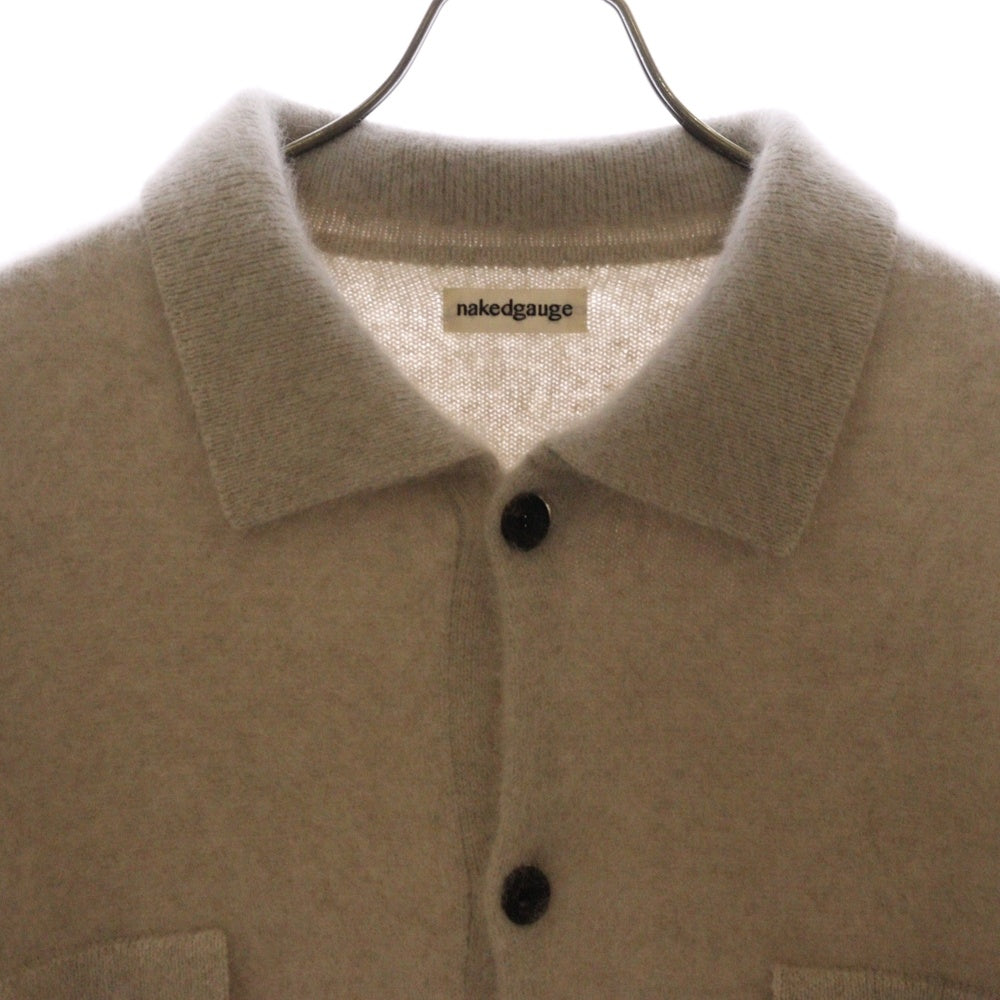 nakedgauge(ネイキッドゲージ) 24AW ニット オーバーシャツ ジャケット アイボリー NG24W-04SW01C