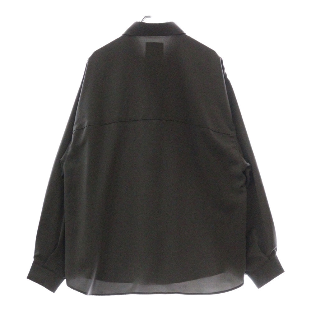 Lui's(ルイス) 21AW パウダーサテン ポリエステル 長袖シャツ グレー LUZ2001204A0005
