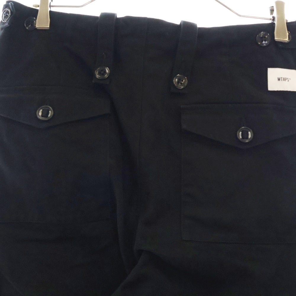 WTAPS(ダブルタップス) 23AW COTTON. TWILL TROUSERS コットン ツイル カーゴ トラウザーズ ロングパンツ ブラック 232WVDT-PTM06