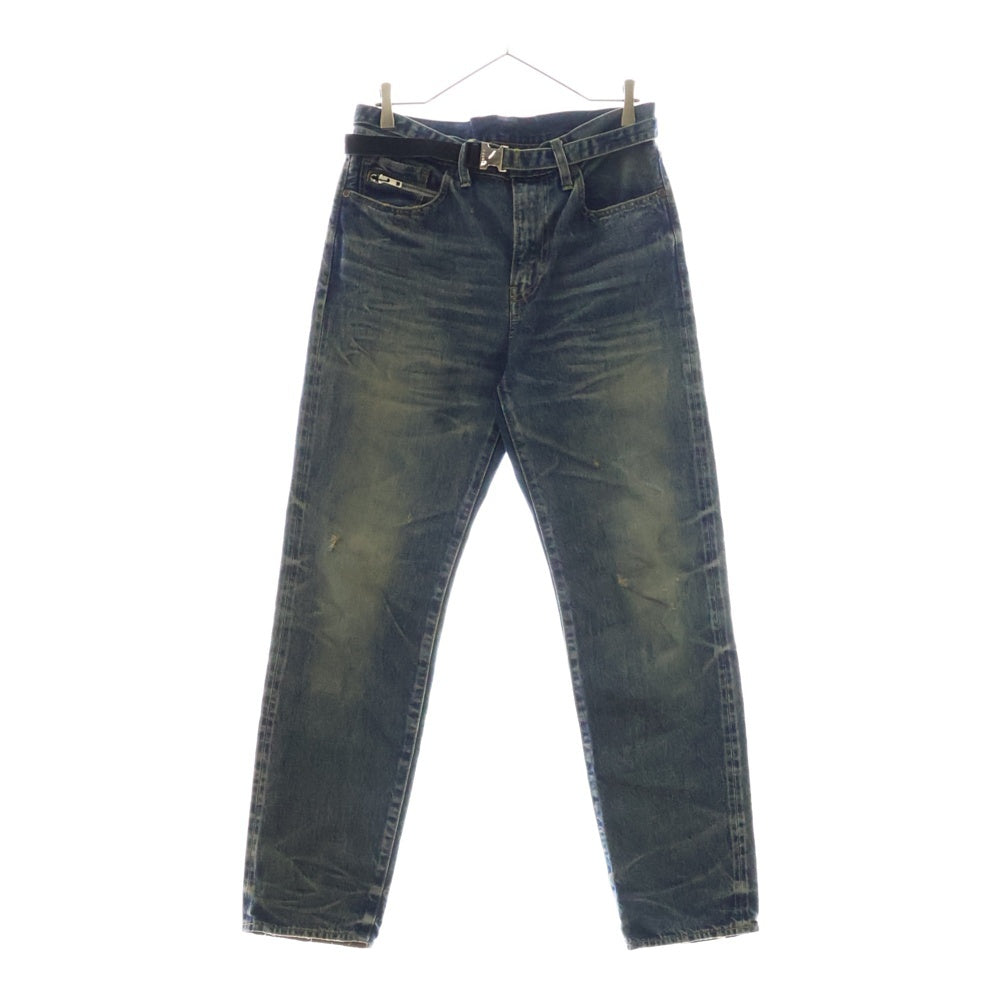Sacai(サカイ) 24AW ×BEYONDEXX Denim Pants ビヨンデックス ベルト付き デニムパンツ インディゴ 24-03522M