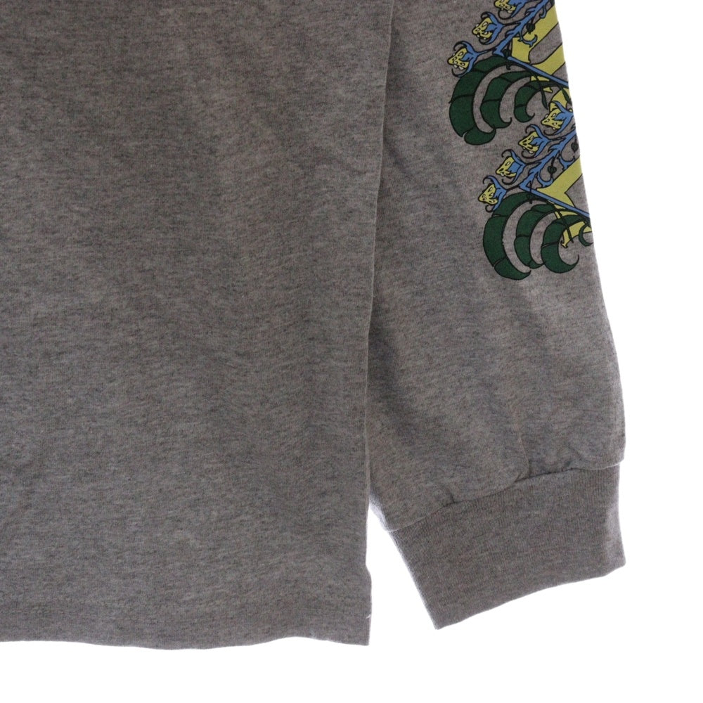 SUPREME(シュプリーム) 24AW Strawberries  L/S Tee ストロベリープリント ロングスリーブクルーネック 長袖Tシャツカットソー グレー