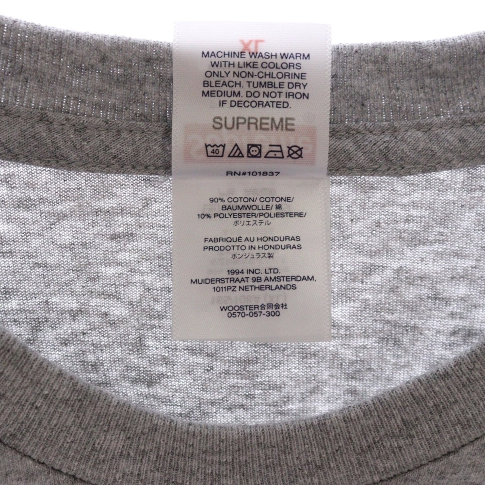 SUPREME(シュプリーム) 24AW Strawberries  L/S Tee ストロベリープリント ロングスリーブクルーネック 長袖Tシャツカットソー グレー
