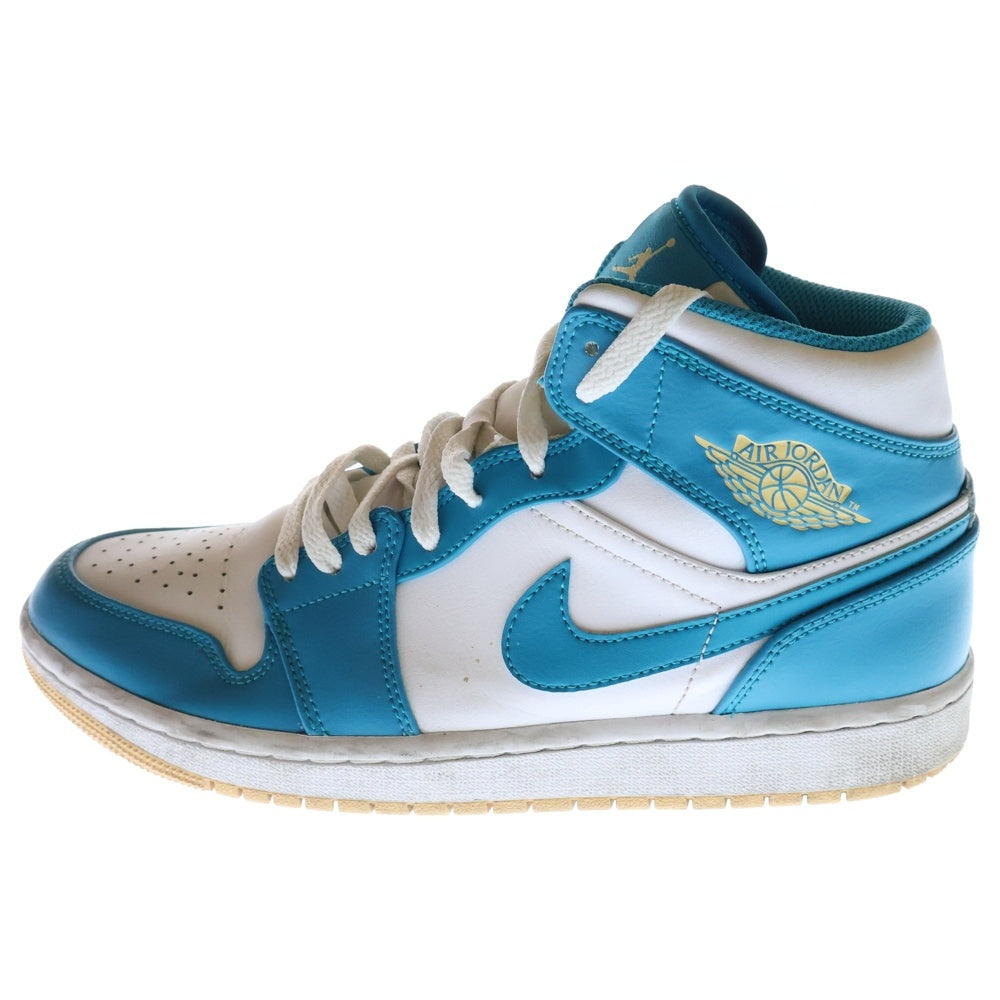 NIKE(ナイキ) AIR JORDAN 1 MIDD AQUATONE エアジョーダン1 ミッドカットスニーカー アクアトーン ホワイト/ブルー US8/26cm DQ8426-400
