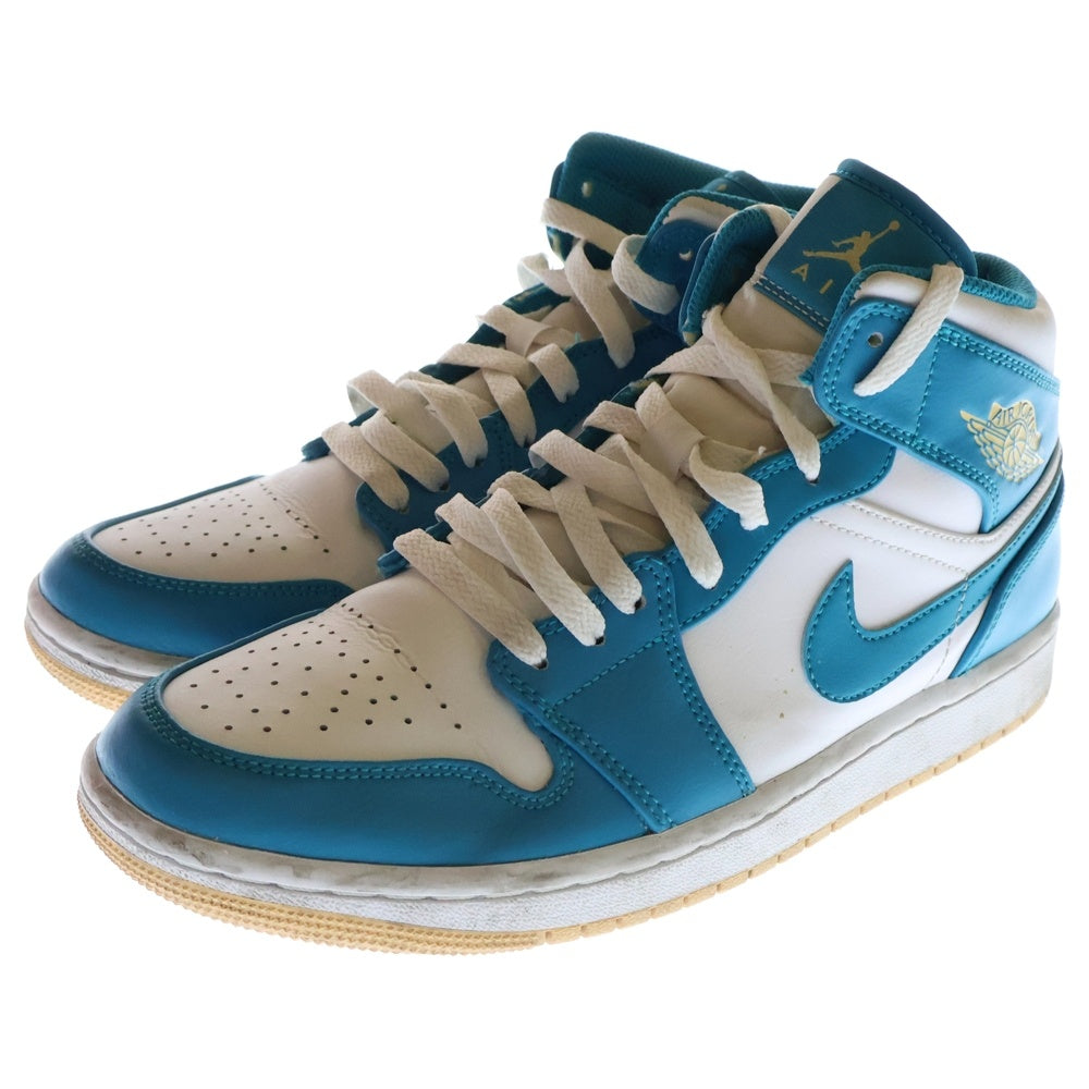 NIKE(ナイキ) AIR JORDAN 1 MIDD AQUATONE エアジョーダン1 ミッドカットスニーカー アクアトーン ホワイト/ブルー US8/26cm DQ8426-400
