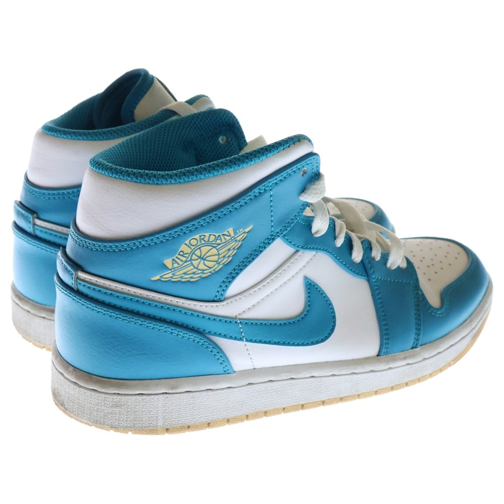 NIKE(ナイキ) AIR JORDAN 1 MIDD AQUATONE エアジョーダン1 ミッドカットスニーカー アクアトーン ホワイト/ブルー US8/26cm DQ8426-400