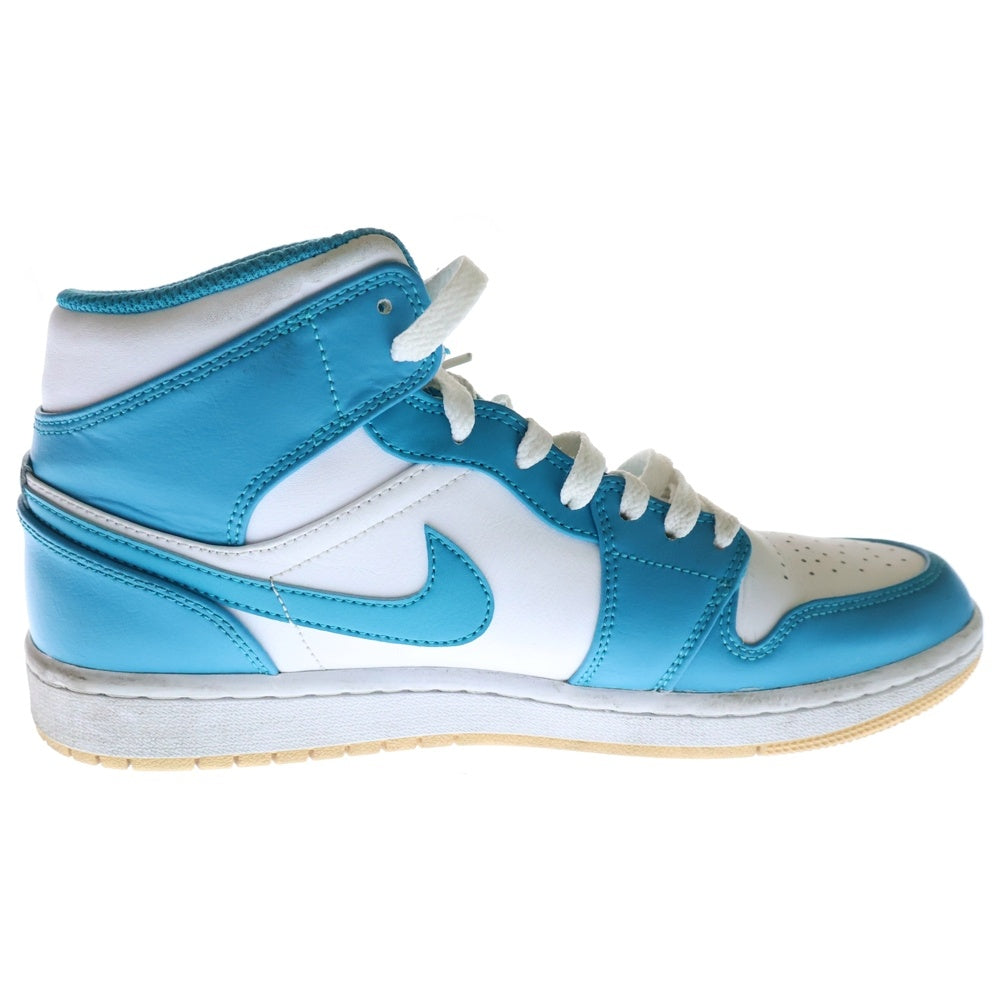 NIKE(ナイキ) AIR JORDAN 1 MIDD AQUATONE エアジョーダン1 ミッドカットスニーカー アクアトーン ホワイト/ブルー US8/26cm DQ8426-400